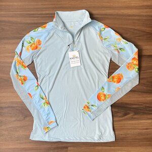 Kastel Denmark Women's Longsleeve Sun Shirt - Blue Orange Print - XS